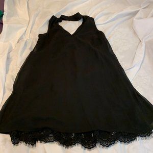 Bailey Blue Black Choker Mini Dress Size S